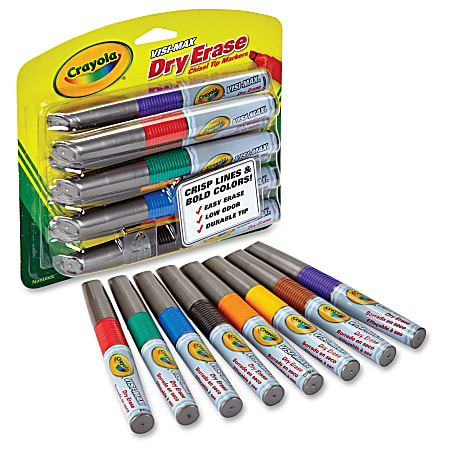 Crayola Visi Max Dry Erase Markers Chisel Bullet Marker Point